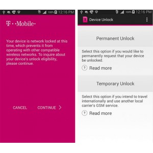 Desbloqueio HTC T-mobile Device Unlock App