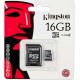 Cartão de memória MicroSDHC 16GB(Class 4) High Capacity micro Secure Digital Card com adaptador pronta entrega